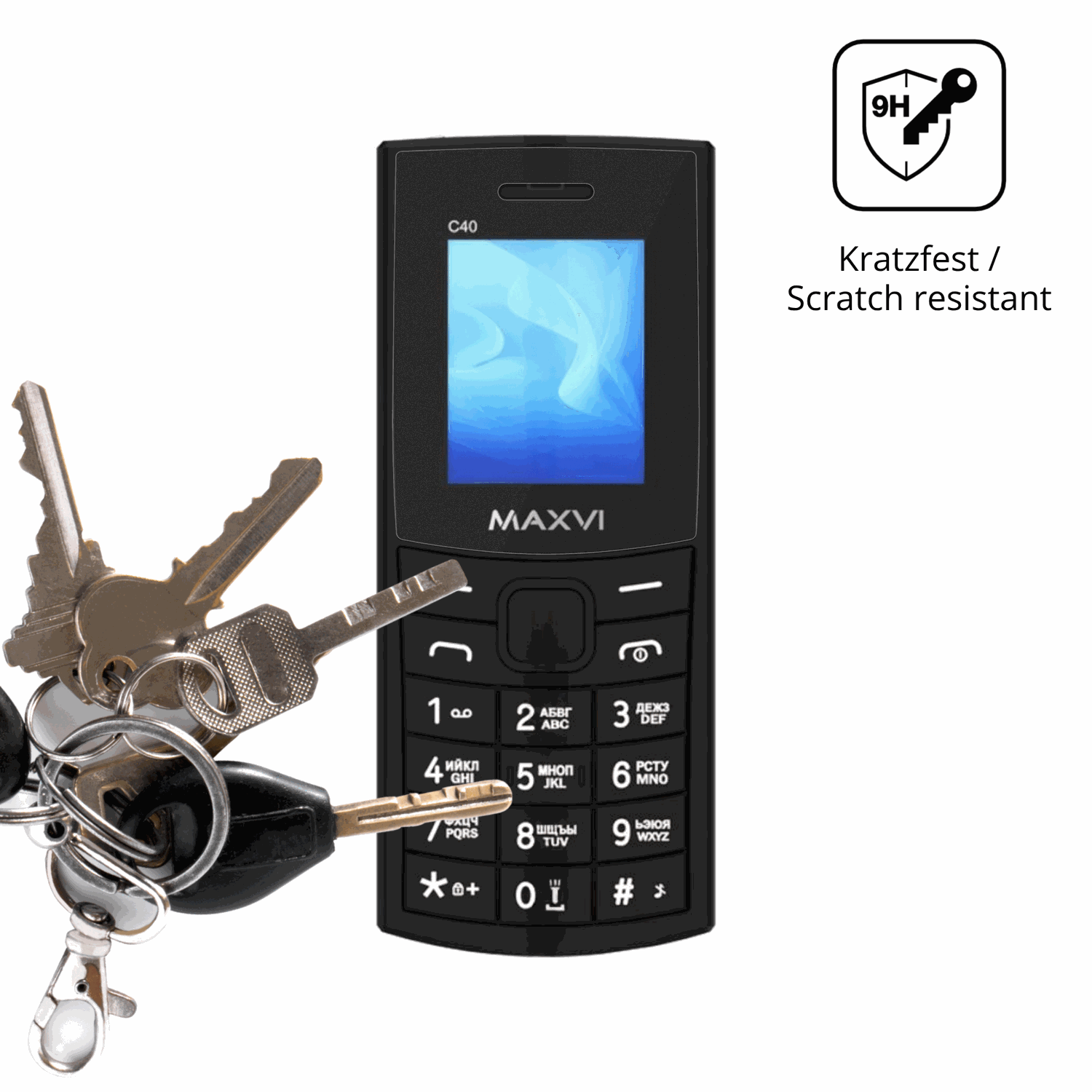 dipos Displayschutz für Maxvi C40, mattierte Oberfläche, robuste Festigkeit und perfekte Passform