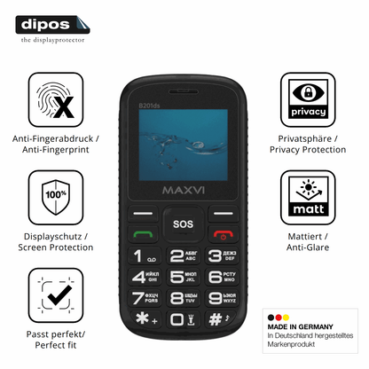 Screen Protector for Maxvi B201ds Privacy Filter 4-Way Protection dipos