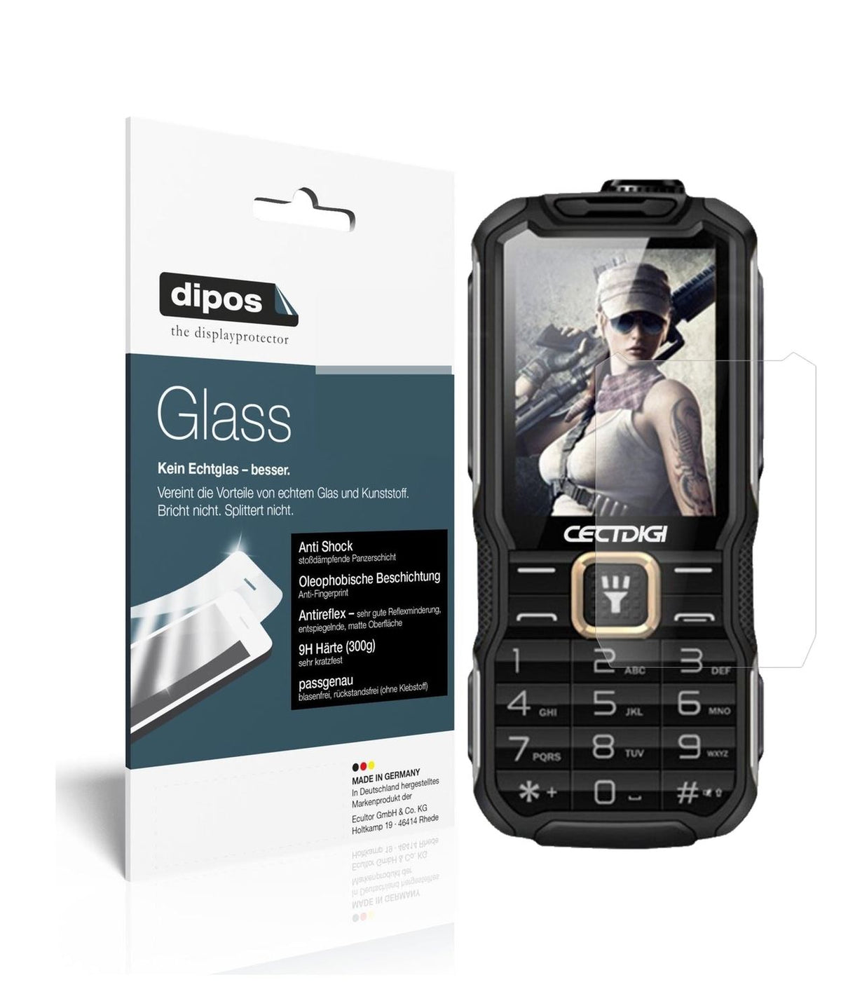 1x 9H Matte Screen Protector for Rugum T9900