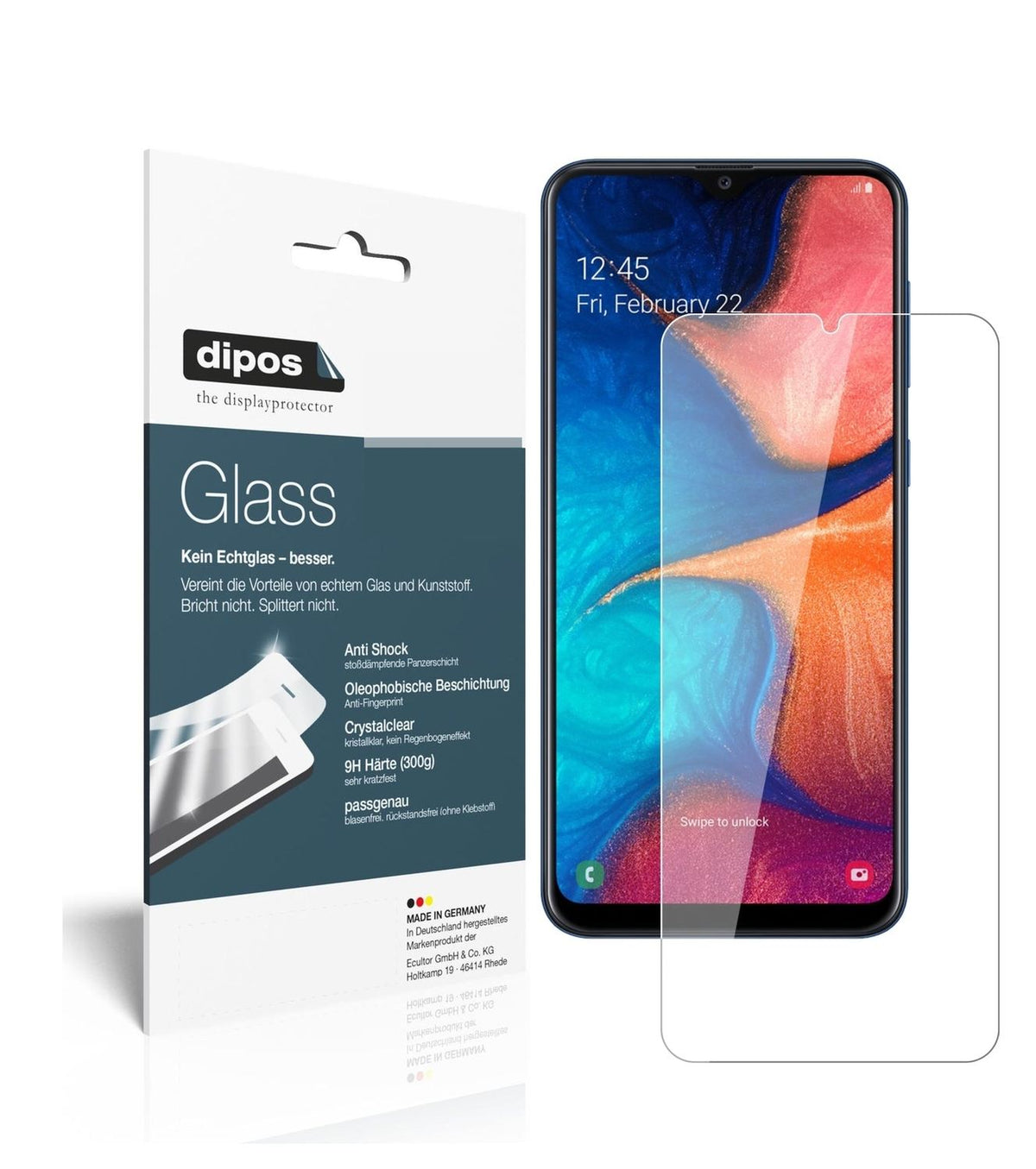 Screen Protector for I Samsung Galaxy A20e I Flexible Glass I Film I 9H I dipos