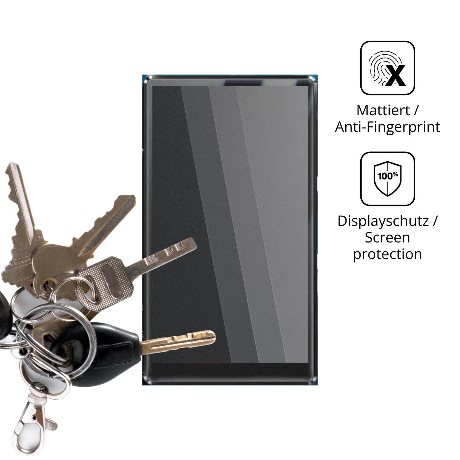 dipos Displayschutz für MECHEN X56, mattierte Oberfläche, Blickschutzfilter und perfekter Passform