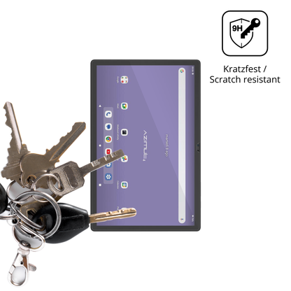 dipos Displayschutz für Mediacom SmartPad Azimut 4, transparente Oberfläche, perfekte Passform auch für die Rundungen