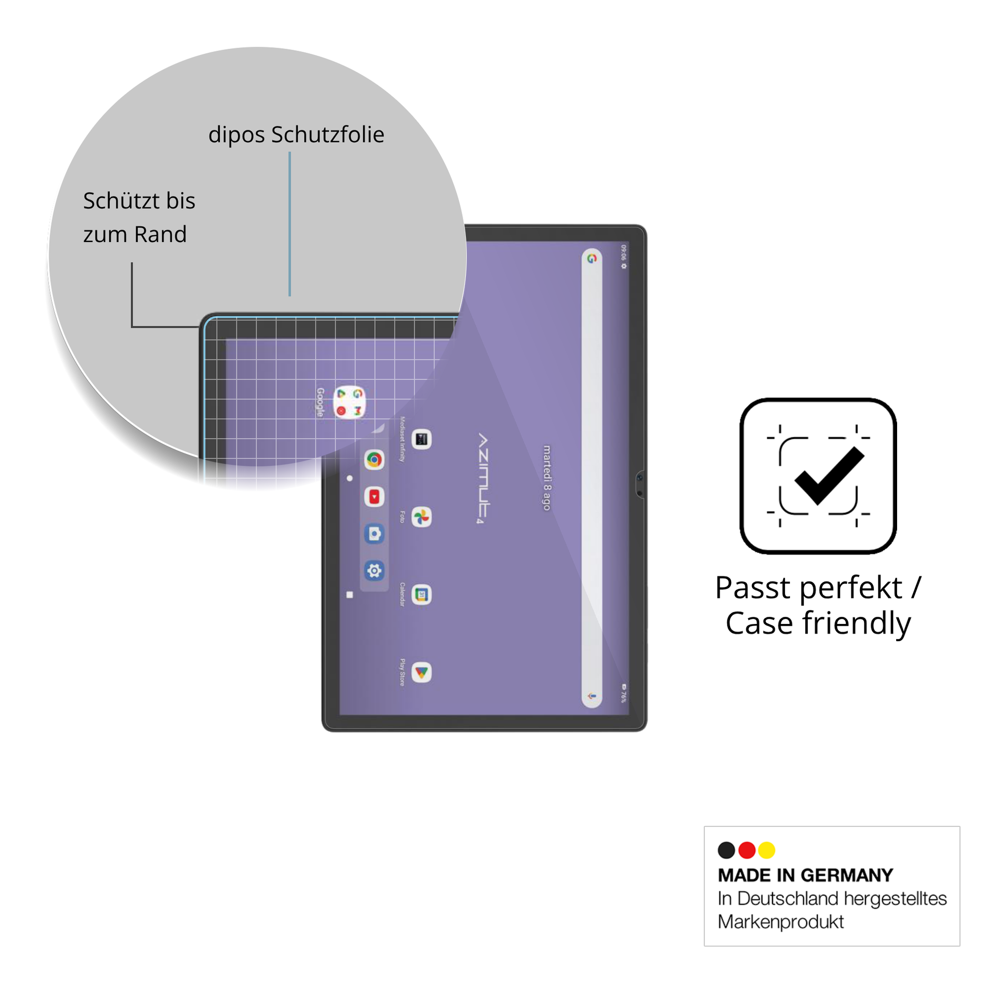 Besonders flexibler Displayschutz mit Anti-Shock-Schicht im Materialmix