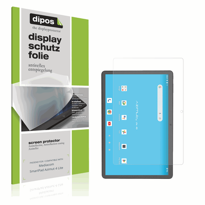 Matte Displayschutzfolie von dipos passend für Mediacom SmartPad Azimut 4 Lite, präziser Zuschnitt und blasenfrei montiert