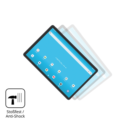 Schutz gegen Kratzer auf dem Mediacom SmartPad Azimut 4 Plus Glas durch Schlüssel, Stöße gegen die Tischkante oder Stürze