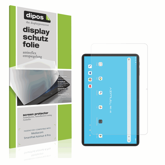 Matte Displayschutzfolie von dipos passend für Mediacom SmartPad Azimut 4 Pro, präziser Zuschnitt und blasenfrei montiert