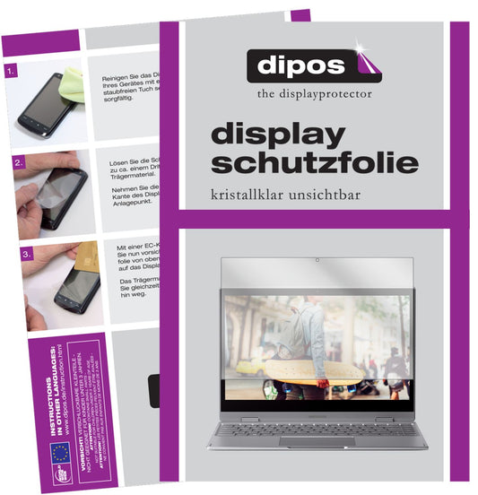 Klare Displayschutzfolie von dipos passend für Medion Akoya E4272, präziser Zuschnitt und blasenfrei montiert