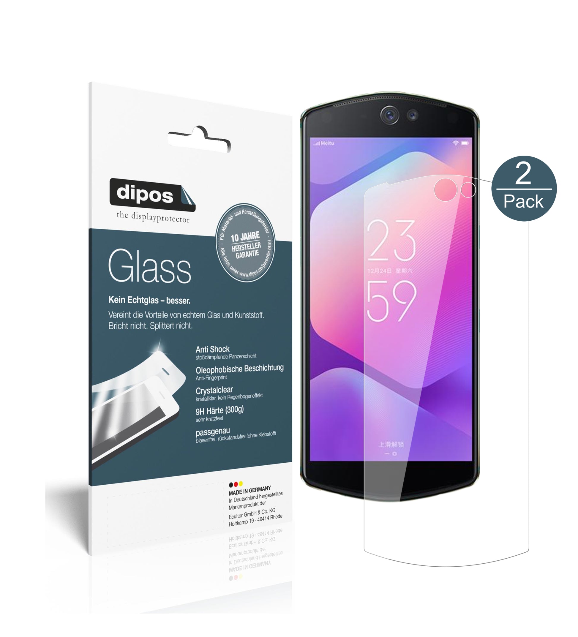 Perfekte Passform und ultimative Qualität: Unser 9H Panzerglas bietet Schutz für Meitu-T9