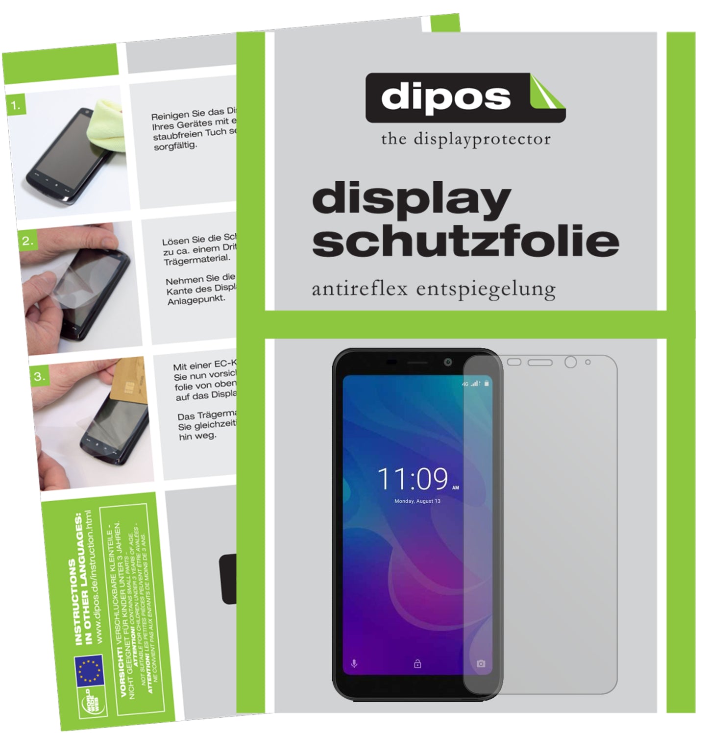 Mattes Panzerglas: Entspiegelte, dünne Folie, Fingerabdruckresistenz und Bildschirmschutz für Meizu-C9