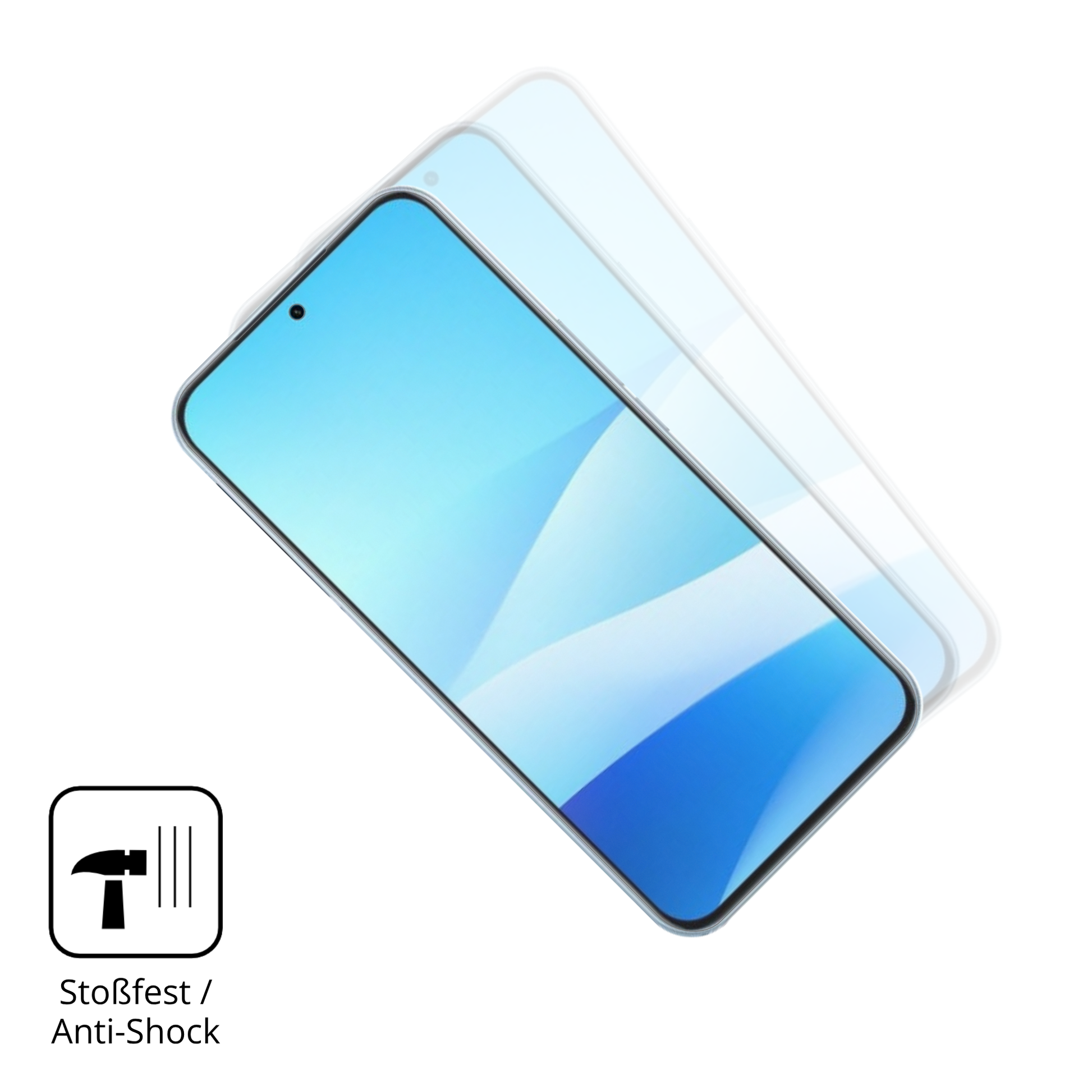 Schutz gegen Kratzer auf dem Meizu Note 16 Pro Glas durch Schlüssel, Stöße gegen die Tischkante oder Stürze