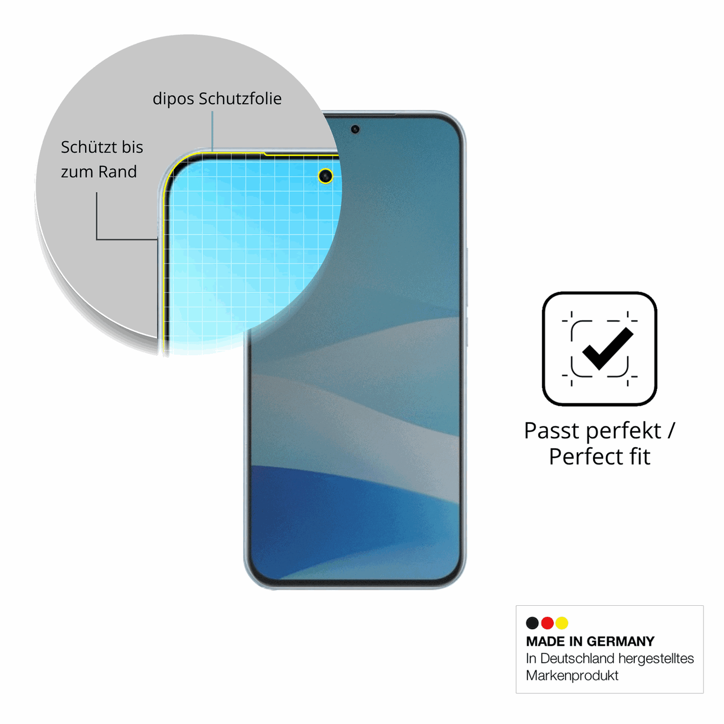 Schutz gegen Kratzer auf dem Meizu Note 16 Pro Glas durch Schlüssel, Stöße gegen die Tischkante oder Stürze