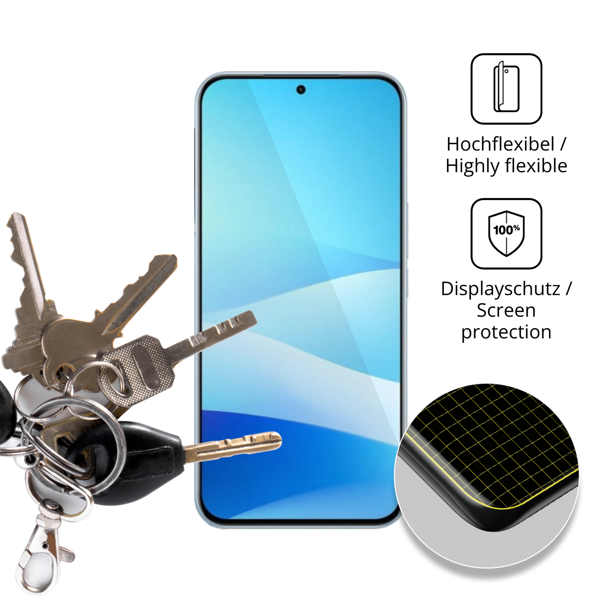 dipos Displayschutz für Meizu Note 16 Pro, transparente Oberfläche, geringe Dicke und perfekte Passform