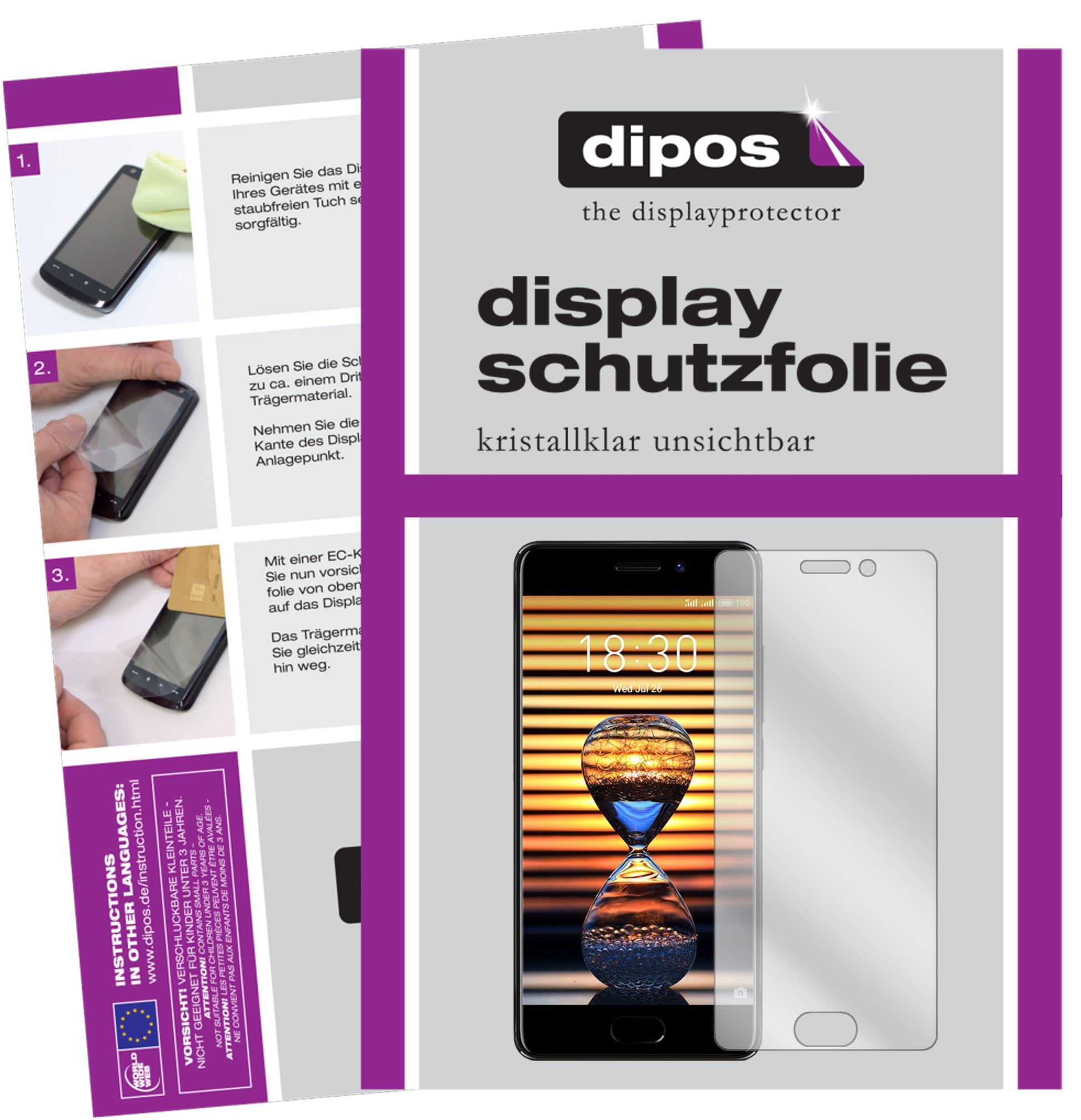 Kristallklare, dünne Schutzfolie: Kratzfest & passgenau für Meizu-Pro 7 Plus