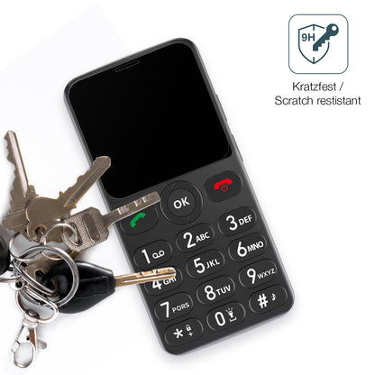 dipos Displayschutz für Melefon Seniorenhandy, mattierte Oberfläche, robuste Festigkeit und perfekte Passform