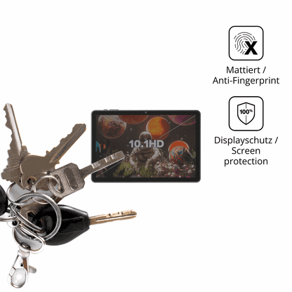 dipos Displayschutz für Mentume K30 10.1, mattierte Oberfläche, Blickschutzfilter und perfekter Passform