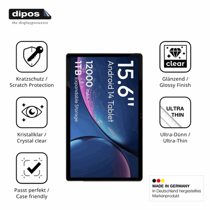 2x Screen Protector for MESWAO 15.6 Zoll Protection Crystal Clear dipos