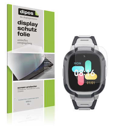 Matte Displayschutzfolie von dipos passend für mibrop6, präziser Zuschnitt und blasenfrei montiert