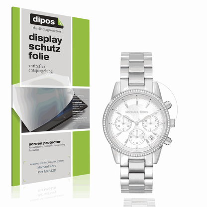 Matte Displayschutzfolie von dipos passend für michael korsritz mk6428, präziser Zuschnitt und blasenfrei montiert