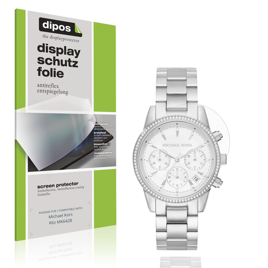 Matte Displayschutzfolie von dipos passend für michael korsritz mk6428, präziser Zuschnitt und blasenfrei montiert