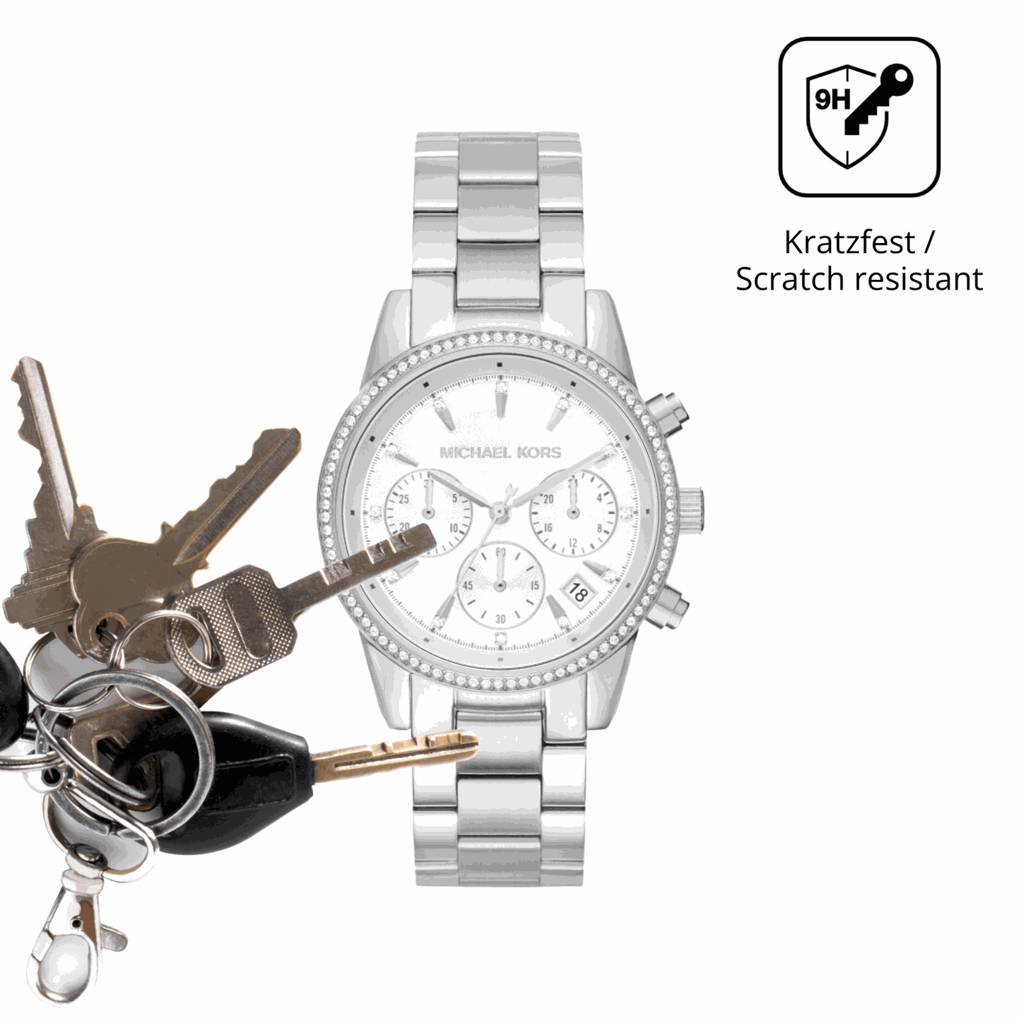 dipos Displayschutz für michael korsritz mk6428, mattierte Oberfläche, robuste Festigkeit und perfekte Passform