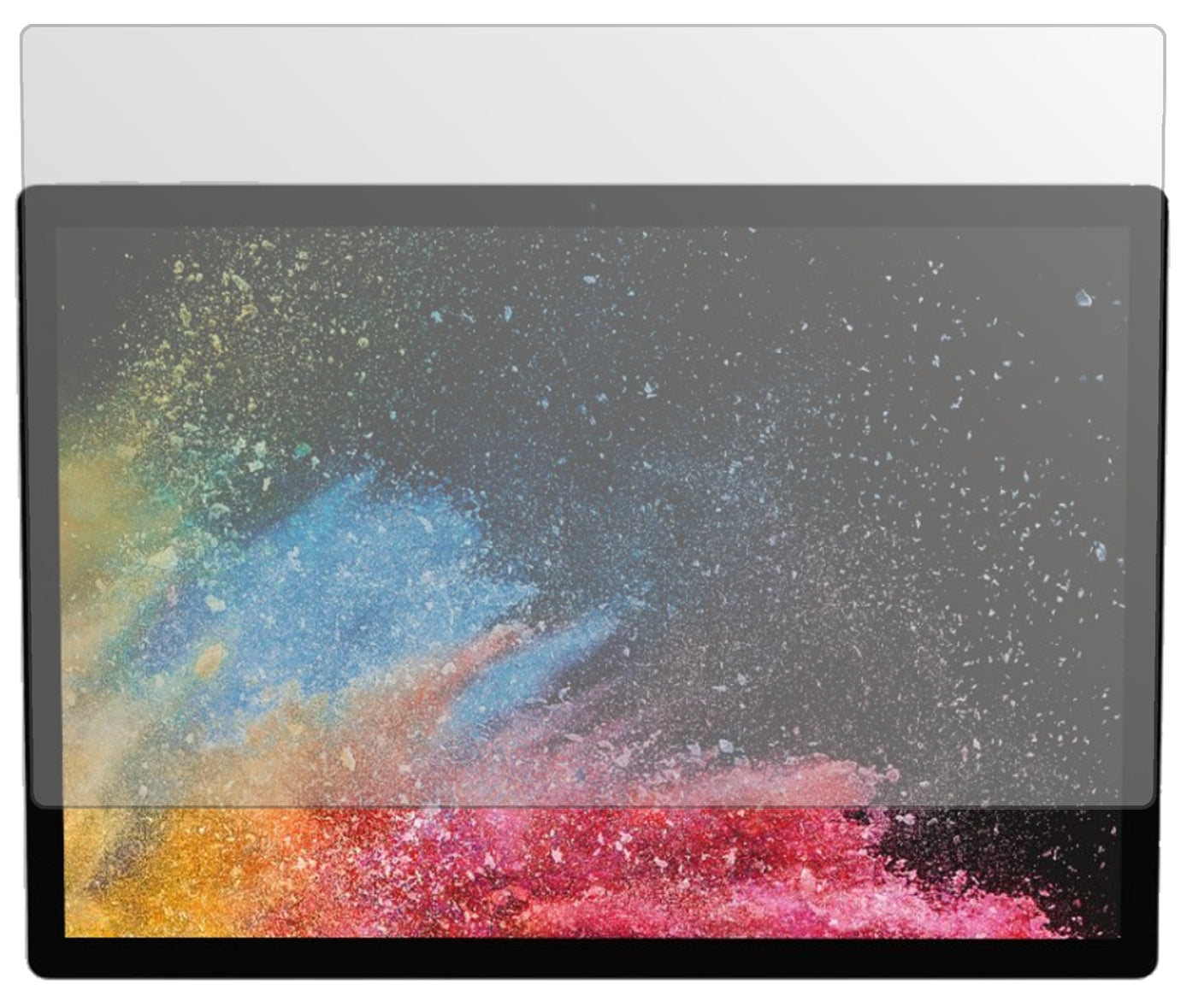 MicrosoftSurface Book 3 13.5 Zoll mit aufgebrachter dipos Displayschutzfolie, die lästige Fingerabdrücke minimiert