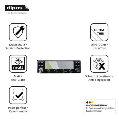 2x Screen Protector for Midland 8001 Pro Protection Anti Glare dipos