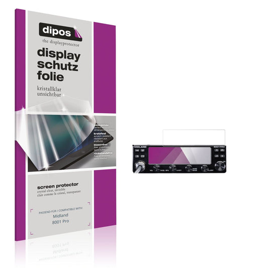 2x Screen Protector for Midland 8001 Pro Protection Crystal Clear dipos
