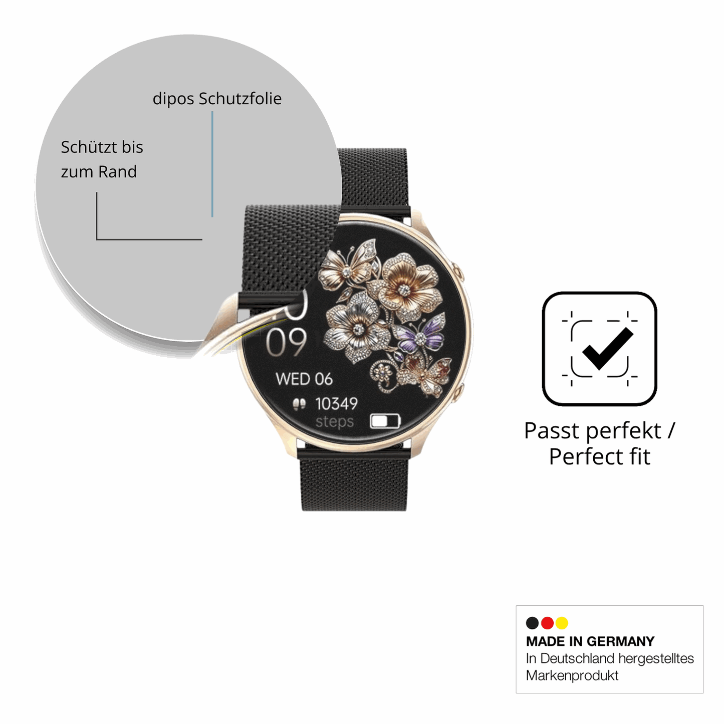 Besonders flexibler Displayschutz mit Anti-Shock-Schicht im Materialmix