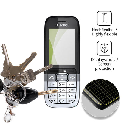 dipos Displayschutz für Mitel OpenScape DECT Phone SL7, transparente Oberfläche, perfekte Passform auch für die Rundungen
