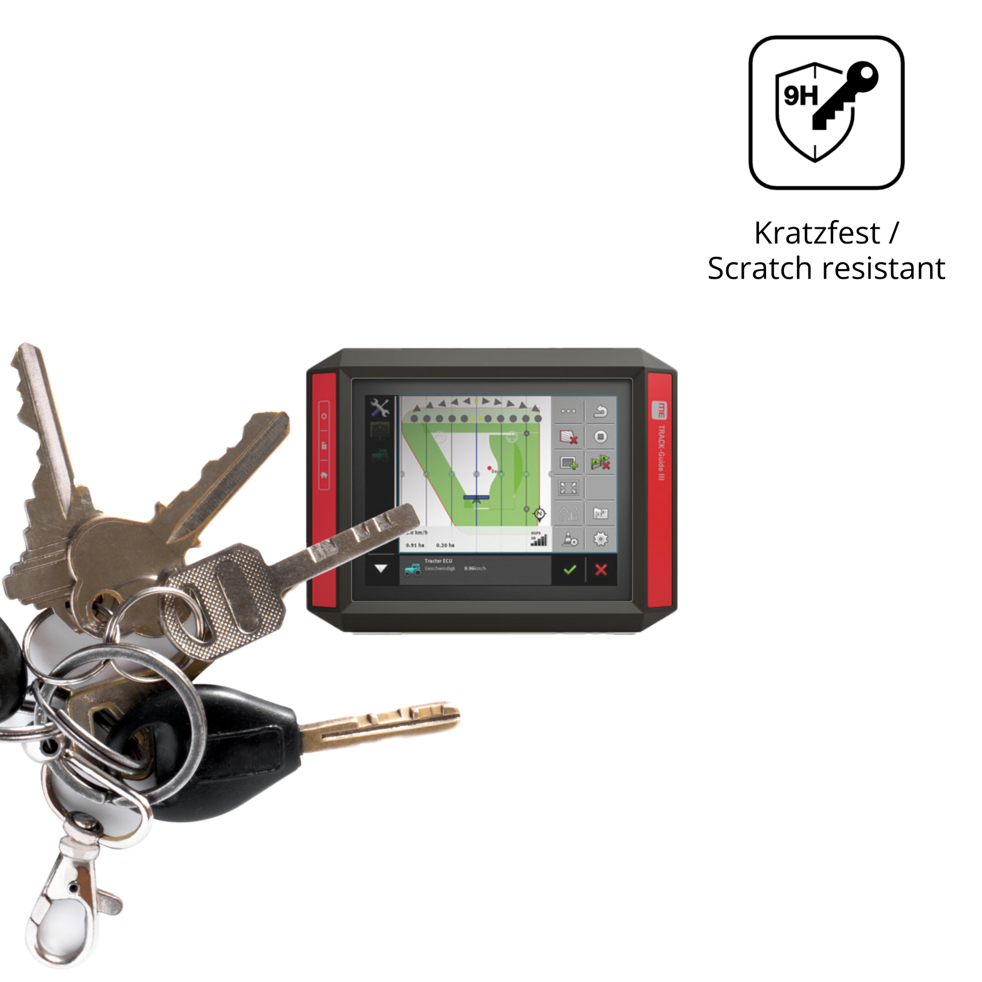 dipos Displayschutz für Müller Elektronik TRACK-Guide III, mattierte Oberfläche, robuste Festigkeit und perfekte Passform