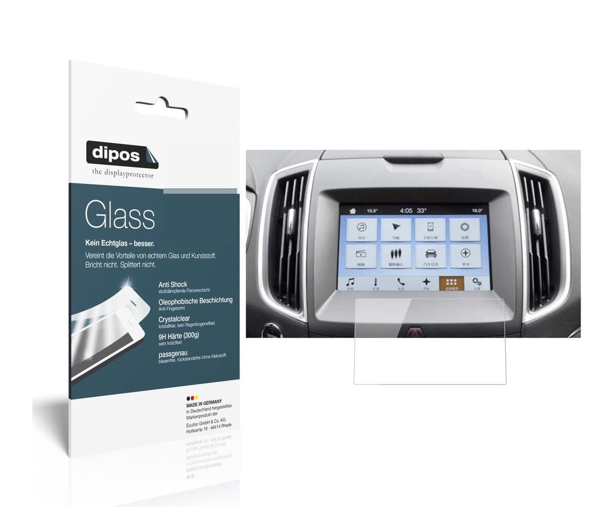 9H Clear Screen Protector for Ford Ranger Wildtrak Navigation Sync3