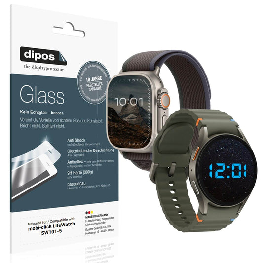 2x 9H Schutzfolie matt für mobi-click LifeWatch SW101-5 Panzerfolie