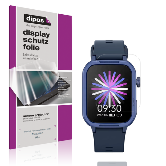 Klare Displayschutzfolie von dipos passend für modawinh96, präziser Zuschnitt und blasenfrei montiert
