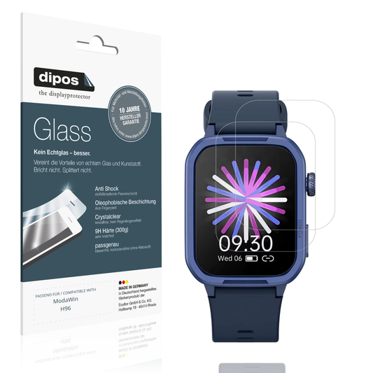 Klare Displayschutzfolie von dipos passend für modawinh96, 9H kratzfest und blasenfrei montiert