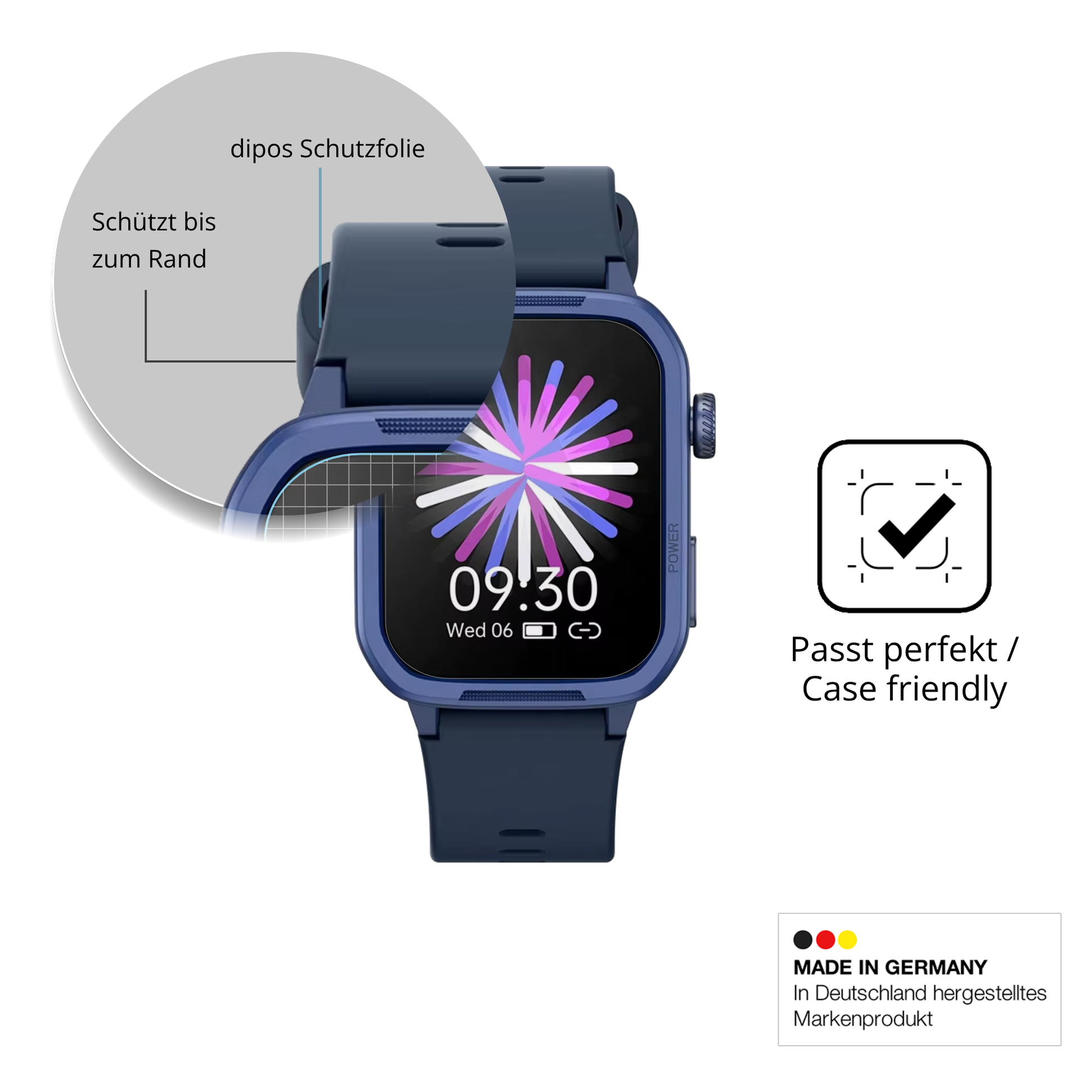 Besonders flexibler Displayschutz mit Anti-Shock-Schicht im Materialmix