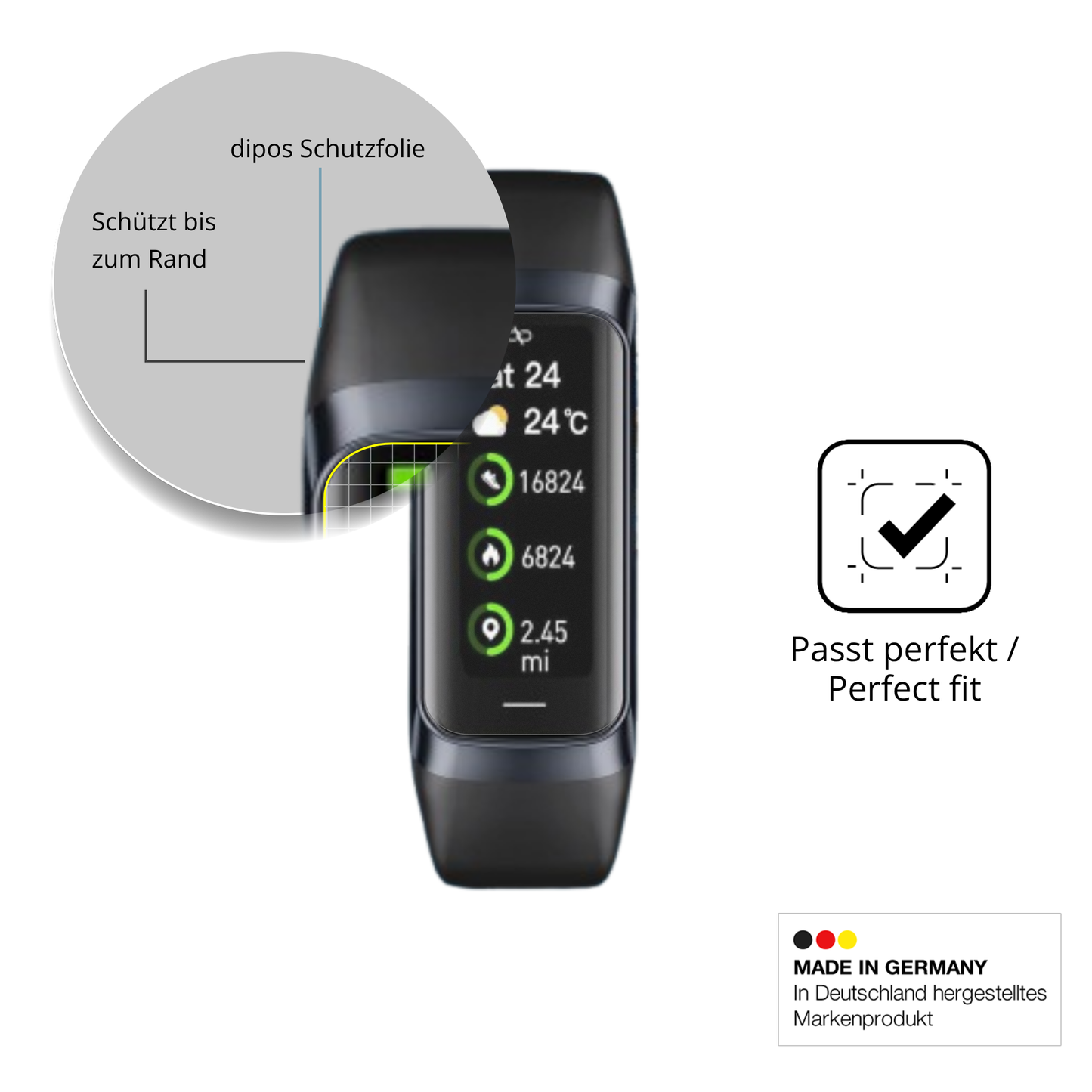 Besonders flexibler Displayschutz mit Anti-Shock-Schicht im Materialmix