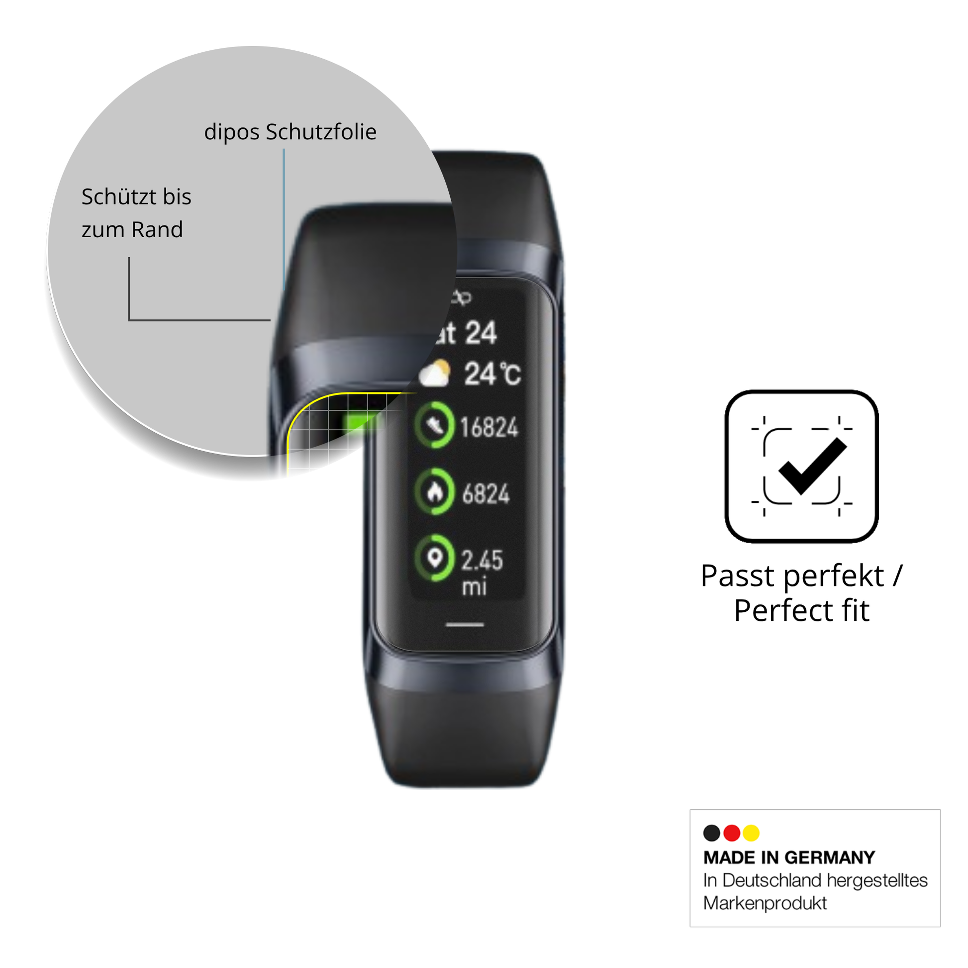 Besonders flexibler Displayschutz mit Anti-Shock-Schicht im Materialmix
