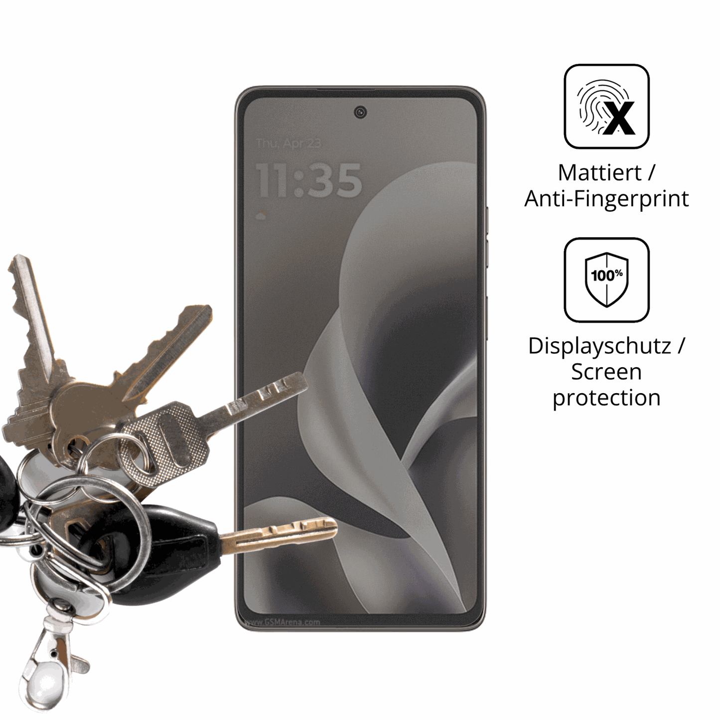 dipos Displayschutz f�r Motorola Moto G Power 2026, mattierte Oberfl�che, Blickschutzfilter und perfekter Passform