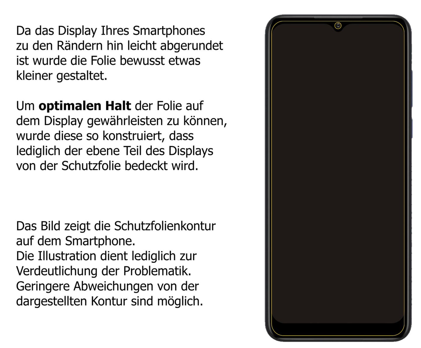 dipos Displayschutz für Motorola Moto G Pure, transparente Oberfläche, perfekte Passform auch für die Rundungen