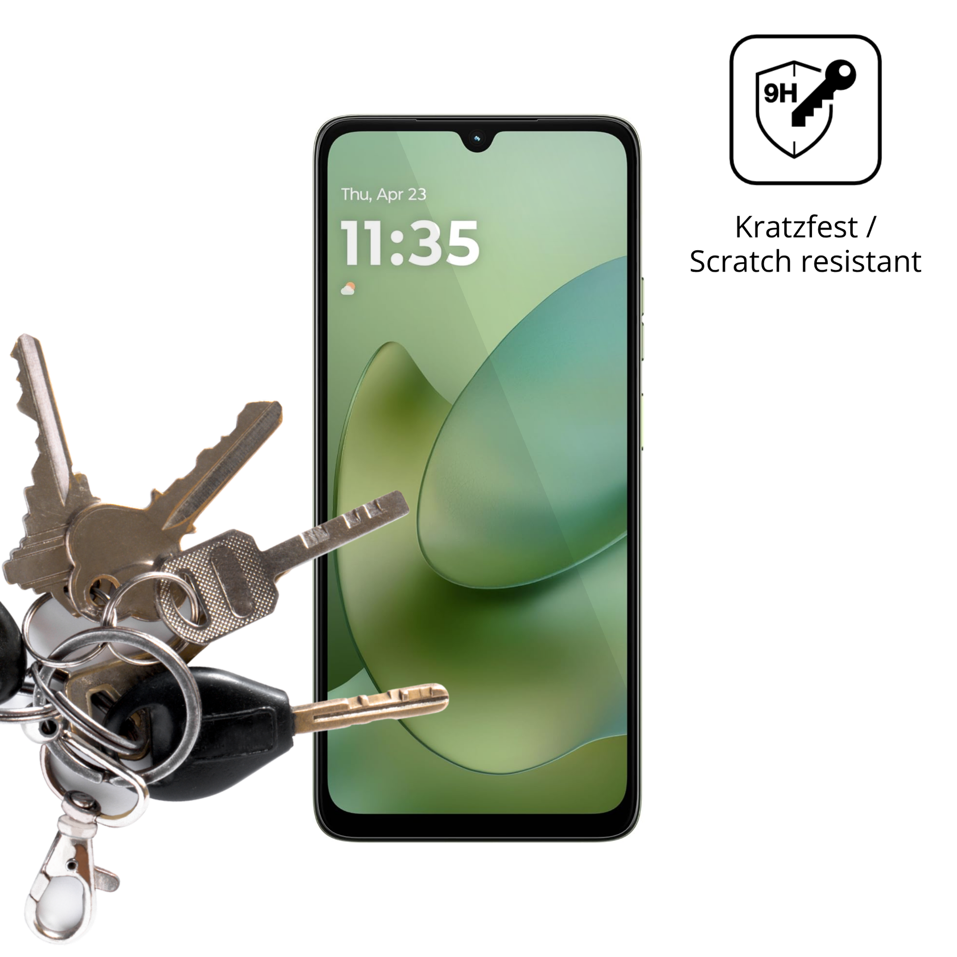 dipos Displayschutz f�r Motorola Moto G06, transparente Oberfl�che, perfekte Passform auch f�r die Rundungen