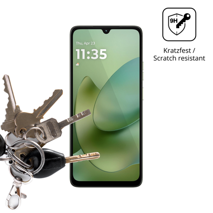 dipos Displayschutz f�r Motorola Moto G06, transparente Oberfl�che, perfekte Passform auch f�r die Rundungen