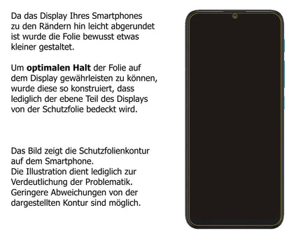 dipos Displayschutz für Motorola Moto G9 Play, transparente Oberfläche, perfekte Passform auch für die Rundungen