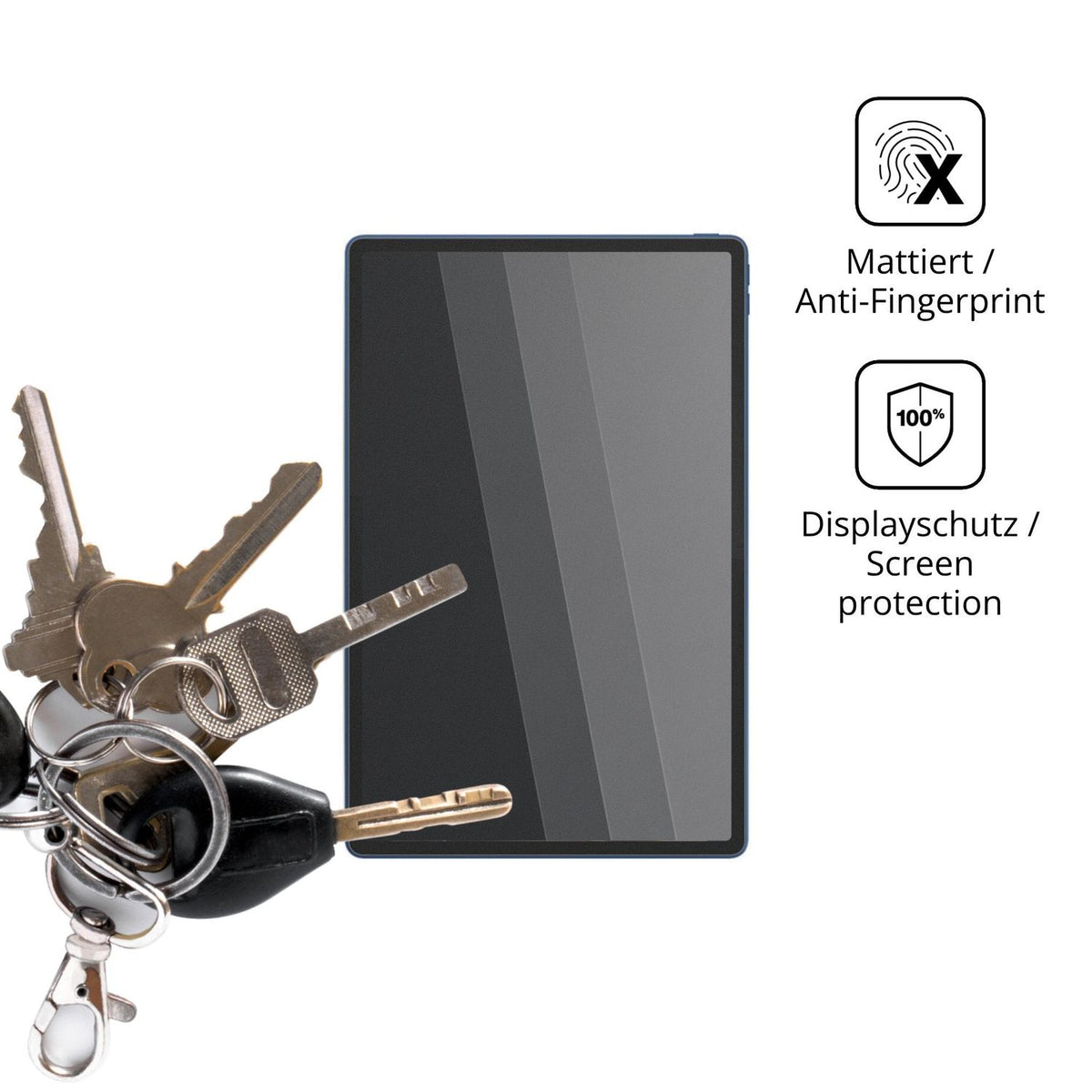 dipos Displayschutz für Motorola Moto Pad 70 Pro, mattierte Oberfläche, Blickschutzfilter und perfekter Passform