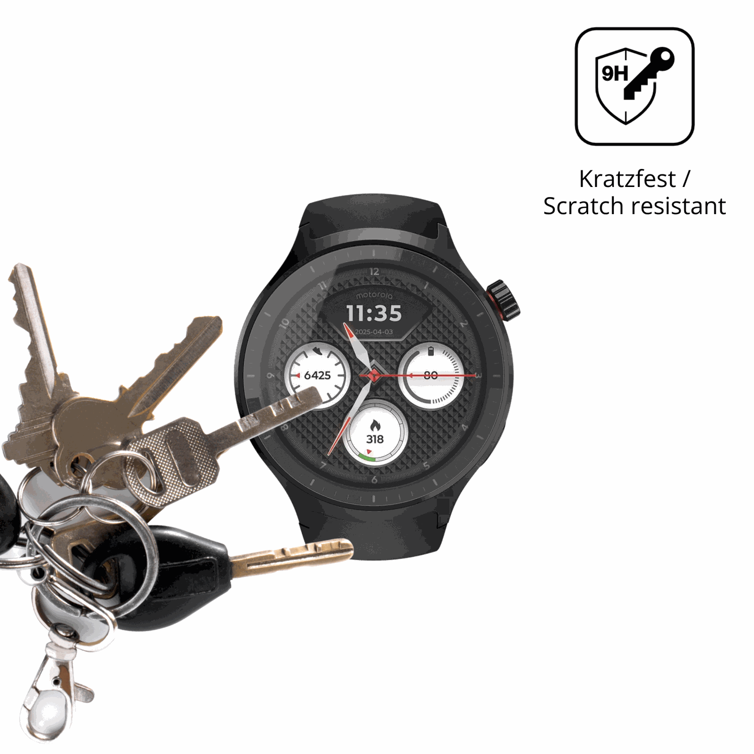 dipos Displayschutz für Motorola Moto Watch 2026 1.43 Zoll, mattierte Oberfläche, robuste Festigkeit und perfekte Passform