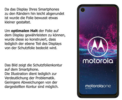 dipos Displayschutz für Motorola One Action, mattierte Oberfläche, robuste Festigkeit und perfekte Passform