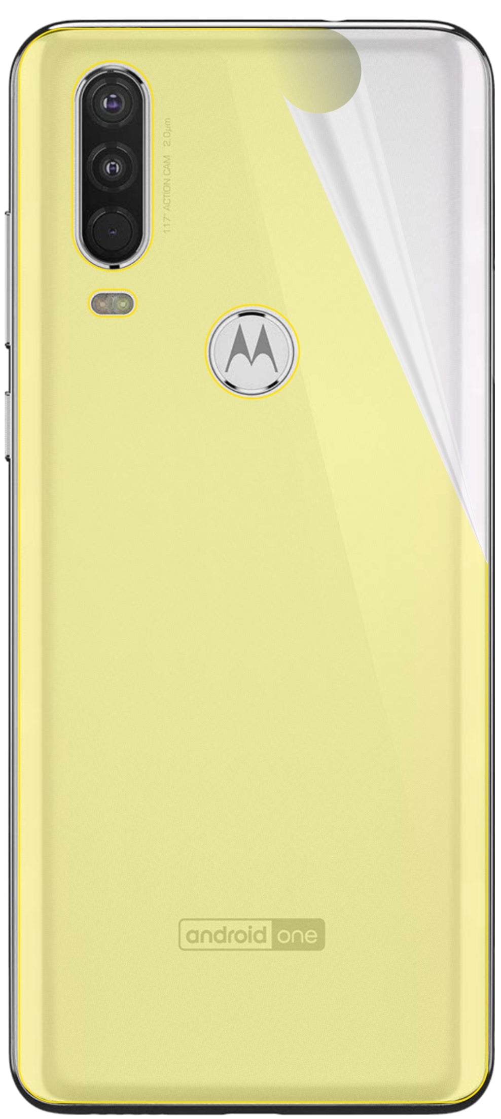 dipos Displayschutz für Motorola One Action Rückseite, transparente Oberfläche, geringe Dicke und perfekte Passform