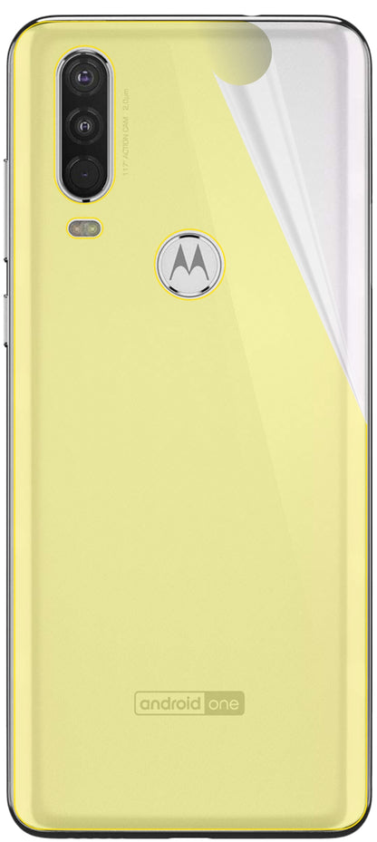 dipos Displayschutz für Motorola One Action Rückseite, transparente Oberfläche, geringe Dicke und perfekte Passform