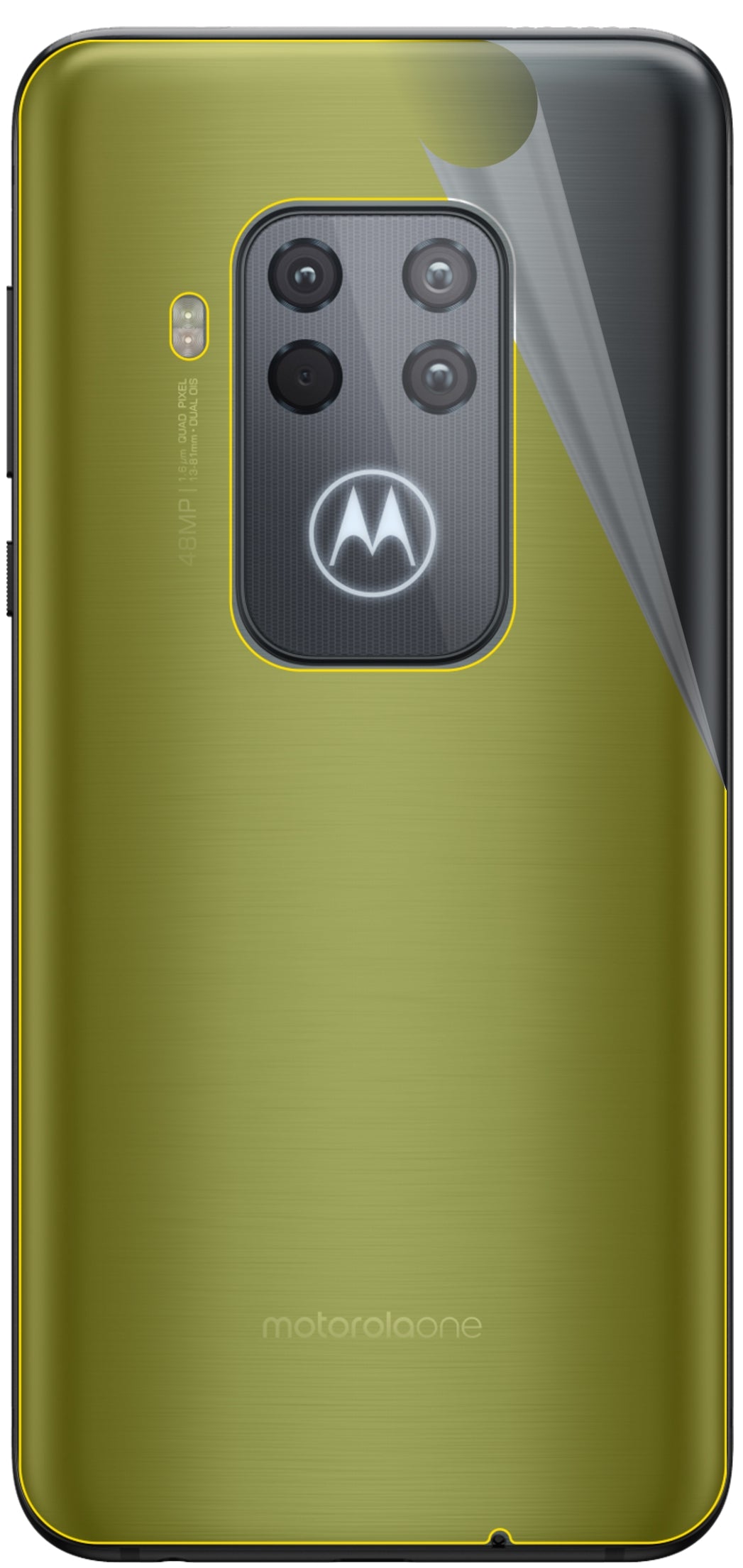 dipos Displayschutz für Motorola One Zoom Rückseite, transparente Oberfläche, geringe Dicke und perfekte Passform