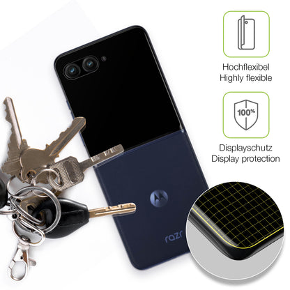 dipos Displayschutz für Motorola razr50 Ultra Aussenseite, transparente Oberfläche, perfekte Passform auch für die Rundungen