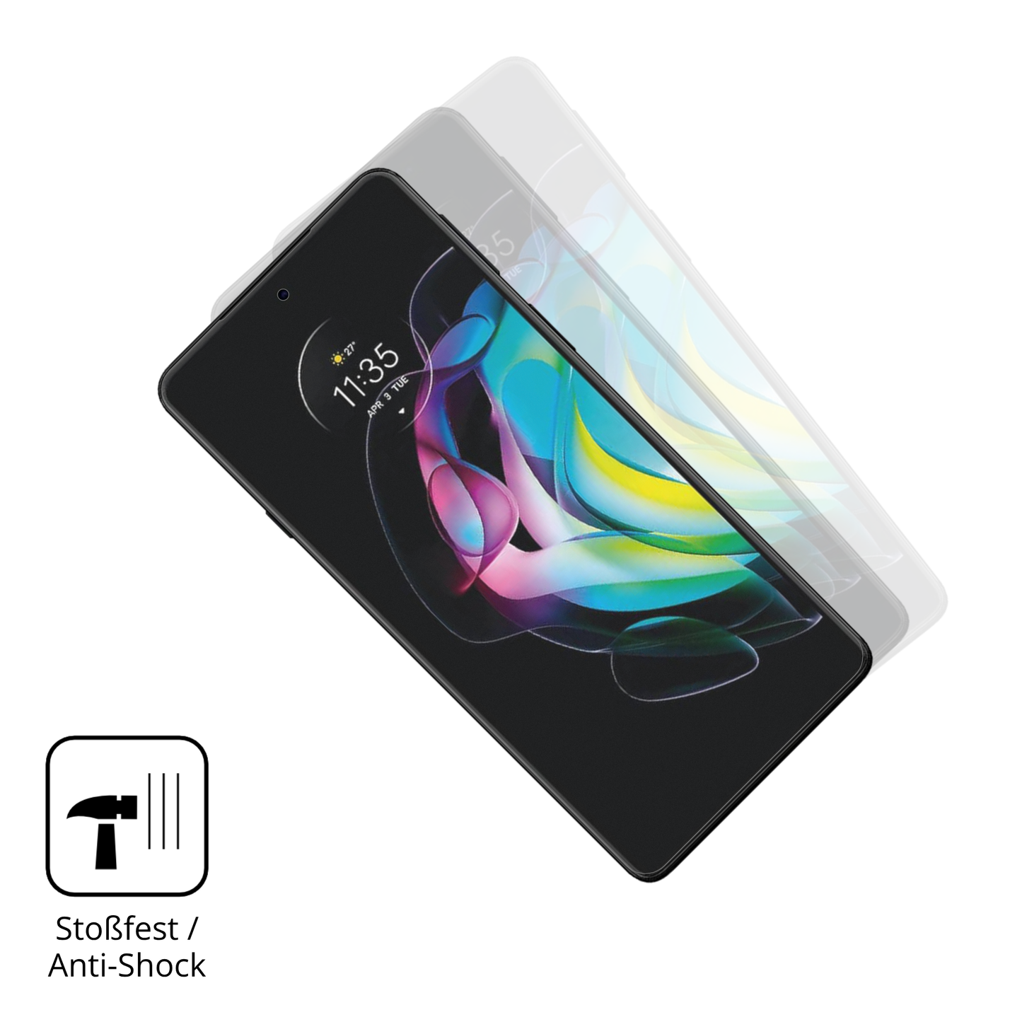 2x Full Cover Schutzfolie matt für Motorola Edge 20
